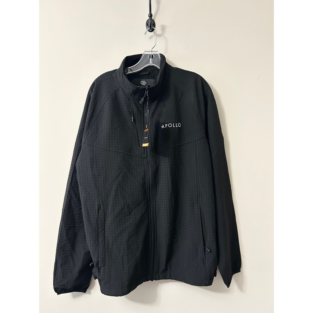 Stormtech Kyoto Jacket Mens Large Black Grid Texture Full Zip Apollo Windbreaker